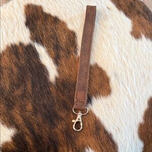 Brown Leather Keychain Strap